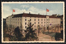Frauenfeld, Kaserne mit Strasse aus der 