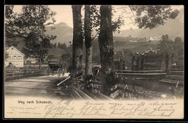 AK Schwende /AI, Weg nach Schwende, 1908