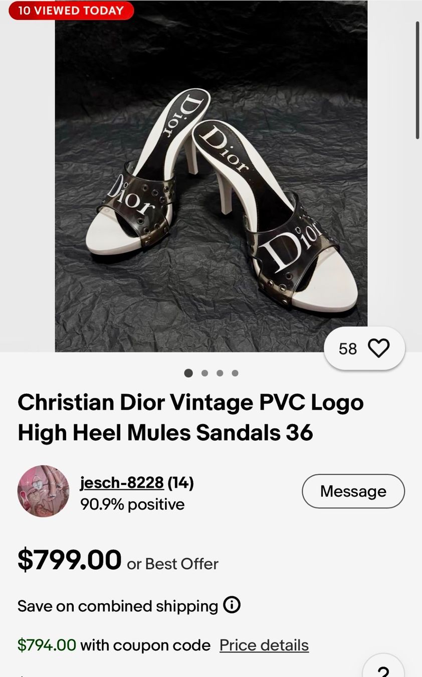 Dior Scarpe da donna: High Heels Pantoffeln Dior Gr. 37 – Usato da Derendingen venduto da CaMiPa5 9