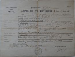 Dokument Auszug aus dem Eheregister vom 30. August 1879