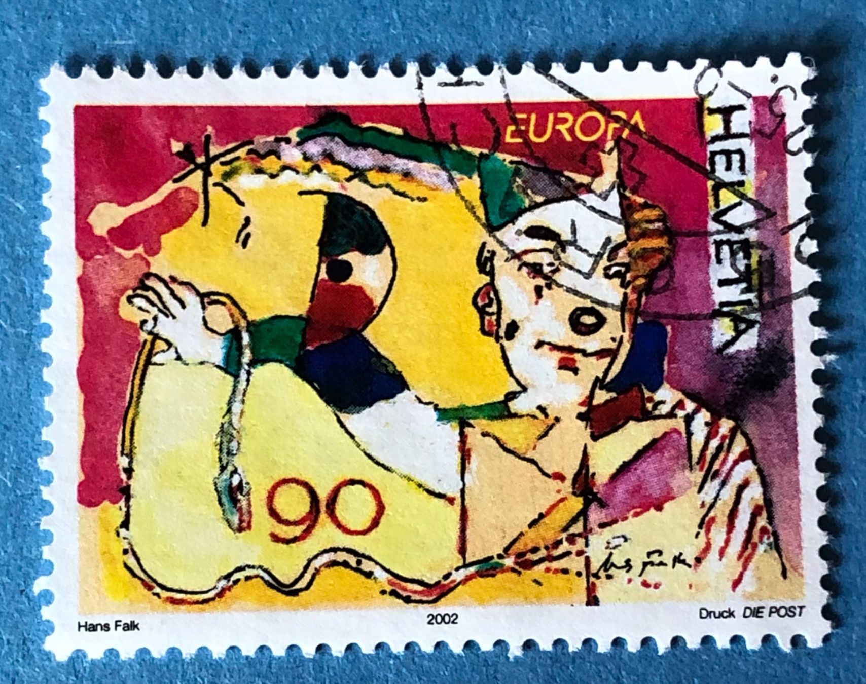 Alle Briefmarken: Nr. 1052 Clown mit Requisiten GESTEMPELT 2002    – Gebraucht aus Aarau von Billa007