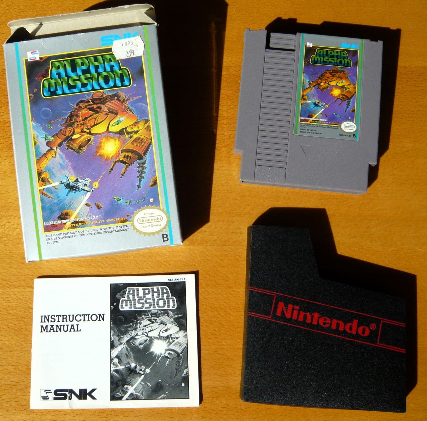 Nintendo Giochi: NES : Alpha Mission, CIB, Excellent état ! – Usato da Onex venduto da Jaguar1986