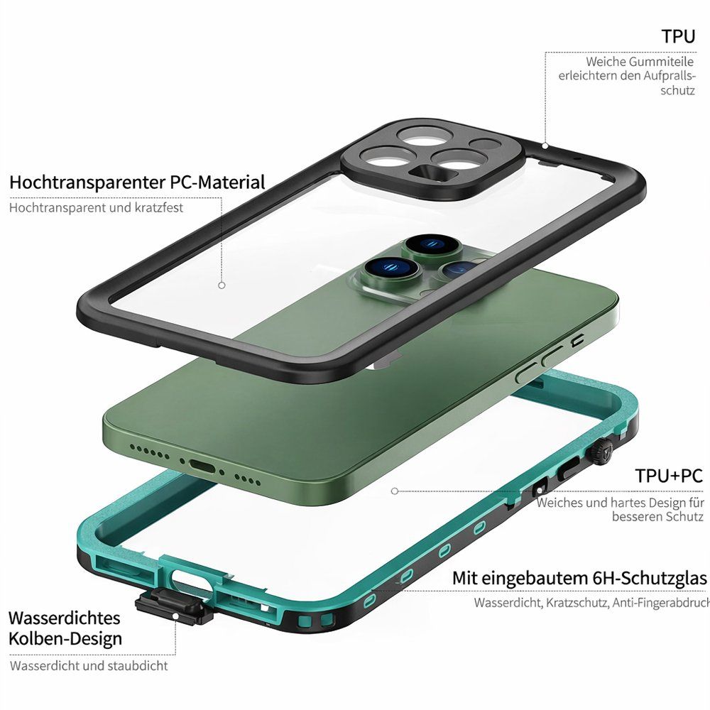 Apple Cover & Protezioni schermo: iPhone 13 Pro Wasserfest Hülle Panzerglas 360 – Nuovo e nell'imballaggio originale da Chiasso venduto da online.shop 4