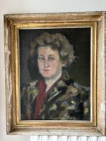 Fantastische Damen Oel Portret sig. mit Inizialen L.M.