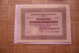 Historische Stammaktie Daimler Benz AG