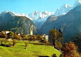 SOGLIO im Bergell mit Bondascatal und Sciora-Gruppe