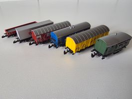 märklin mini-club 6 Stück verschiedene Güterwagen