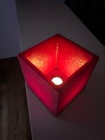 Wachswindlicht Weinrot - Deko neu! ca. 16x16cm -Kerzen Wachs