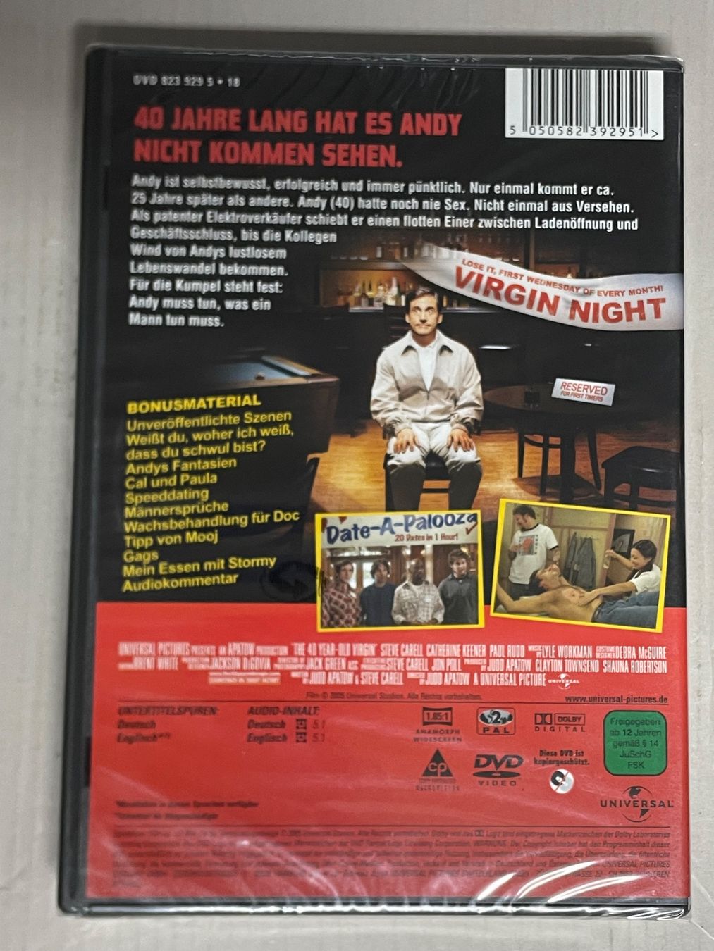 Tutti i DVDs: Jungfrau 40 männlich sucht… – Nuovo e nell'imballaggio originale da Muri b. Bern venduto da AdidasCollector 1