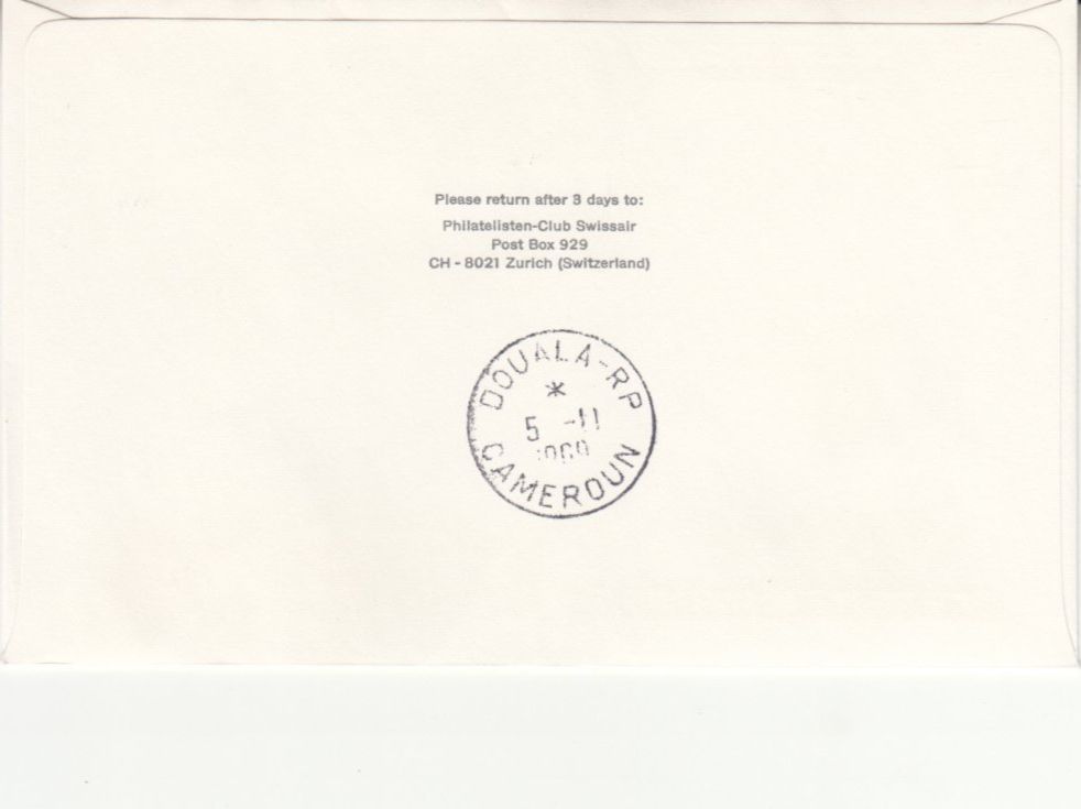 Tutti i francobolli: SLH RF 69.25b Genève-Douala – Usato da Bürglen TG venduto da StampGraf 1