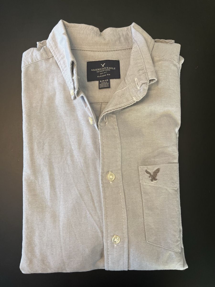 Hemden: Herrenhemd, hellgrau, Gr. S (classic fit), American Eagle – Gebraucht aus St. Gallen von Gloom22