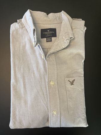 Herrenhemd, hellgrau, Gr. S (classic fit), American Eagle