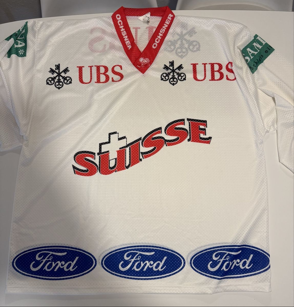 Schweizer Nati Canottiere & Pantaloni: Maillot Hockey Équipe Suisse – Usato da Genève venduto da AS27