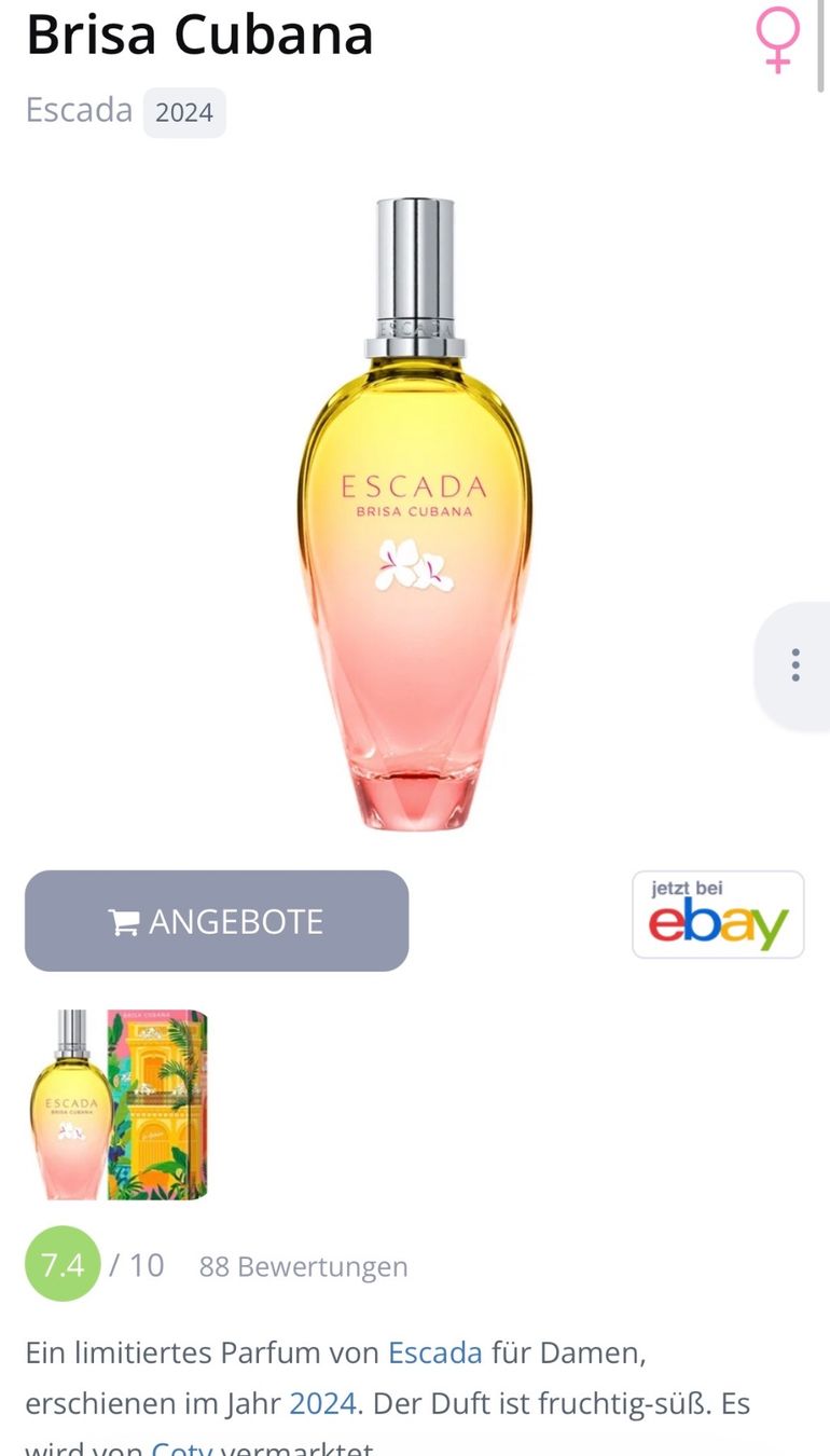 Escada Parfum & Eau de Toilette: ESCADA BRISA CUBANA EDT 5ml. Abfüllung – Gebraucht aus Zürich von deruja 3