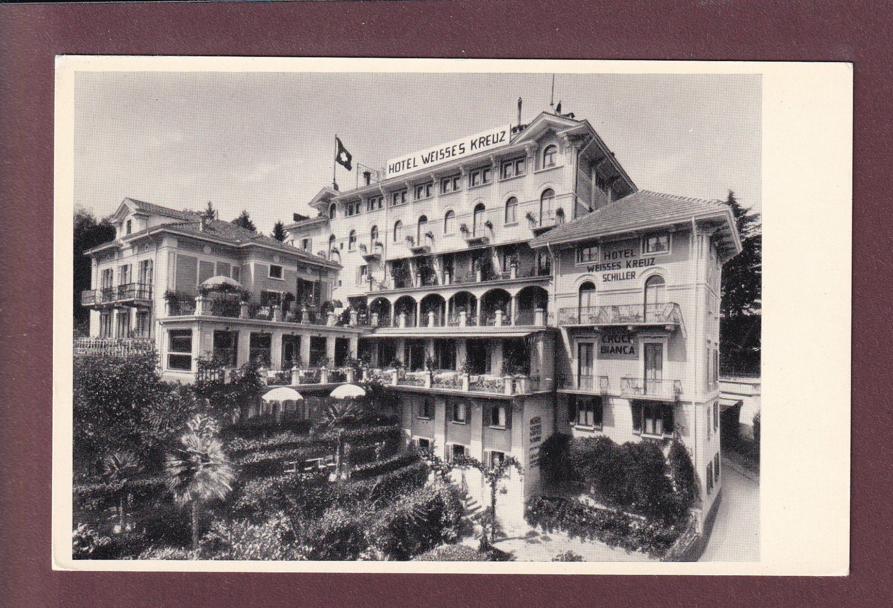 Cartoline postali: LUGANO - Hotel Weisses Kreuz – Usato da Pully venduto da nicecards