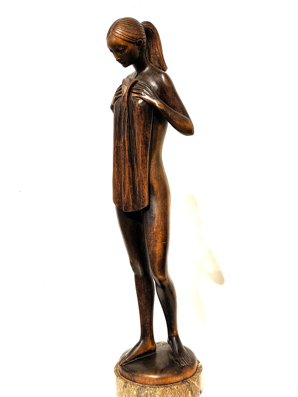 Sculture & Statue: Holzstatue einer jungen Frau – Usato da Zürich venduto da Top-Deal-Schweiz