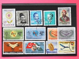 Türkei - Werte 1964/1965 gestempelt