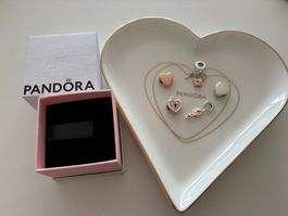 Pandora Charms - Herz Roségold und Silber