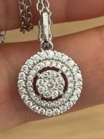 Luxus Elegante Kette Farbe :  Silber Zirkonia weiss