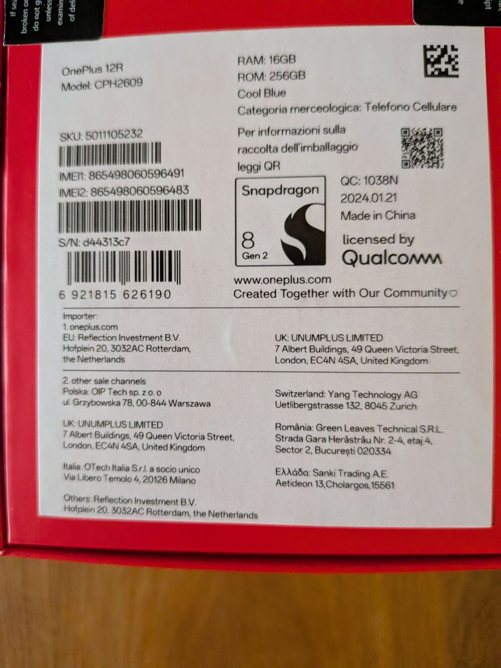 OnePlus Telefoni cellulari / Smartphones: OnePlus 12R in cool blue – Usato da Ins venduto da Murmeltier60 4