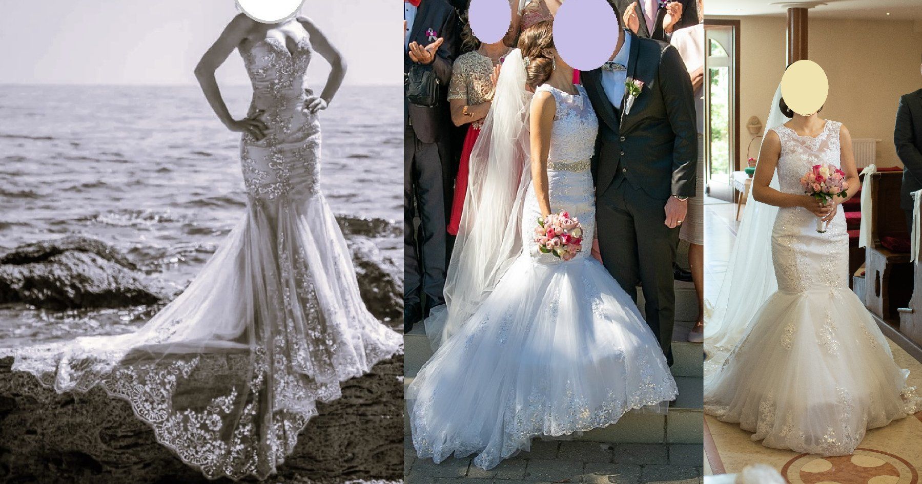 Vestiti: Hochzeitskleid + Schleppe  + accessoires gratis – Usato da Kerzers venduto da dri_j6pn