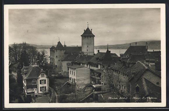 Cartoline postali: Murten, Schloss Morat mit Seeblick aus d – Usato da Berlin venduto da bartko-reher