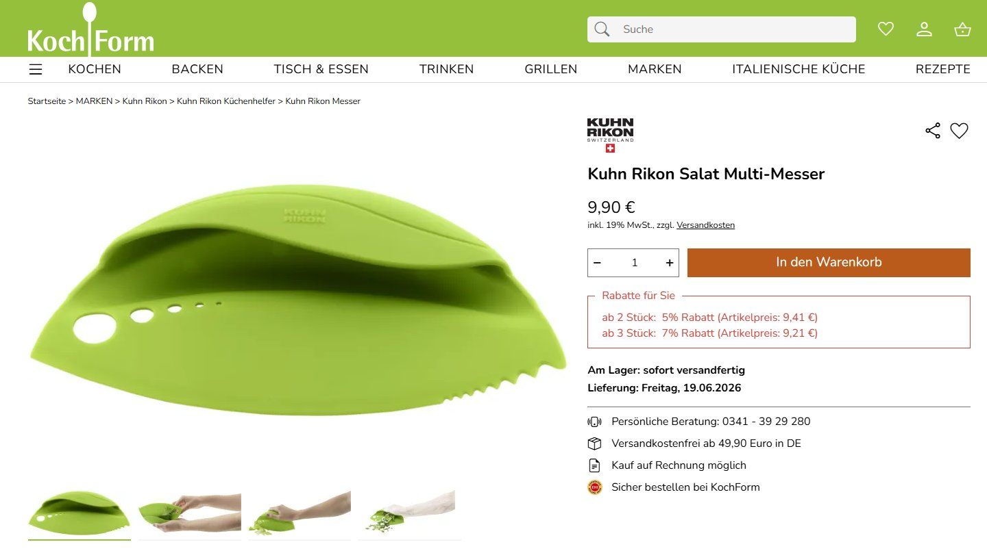 Kuhn Elettrodomestici da cucina: Kuhn Rikon Salad Prep Knife – Nuovo (secondo la descrizione) da Adliswil venduto da fashionholic 2