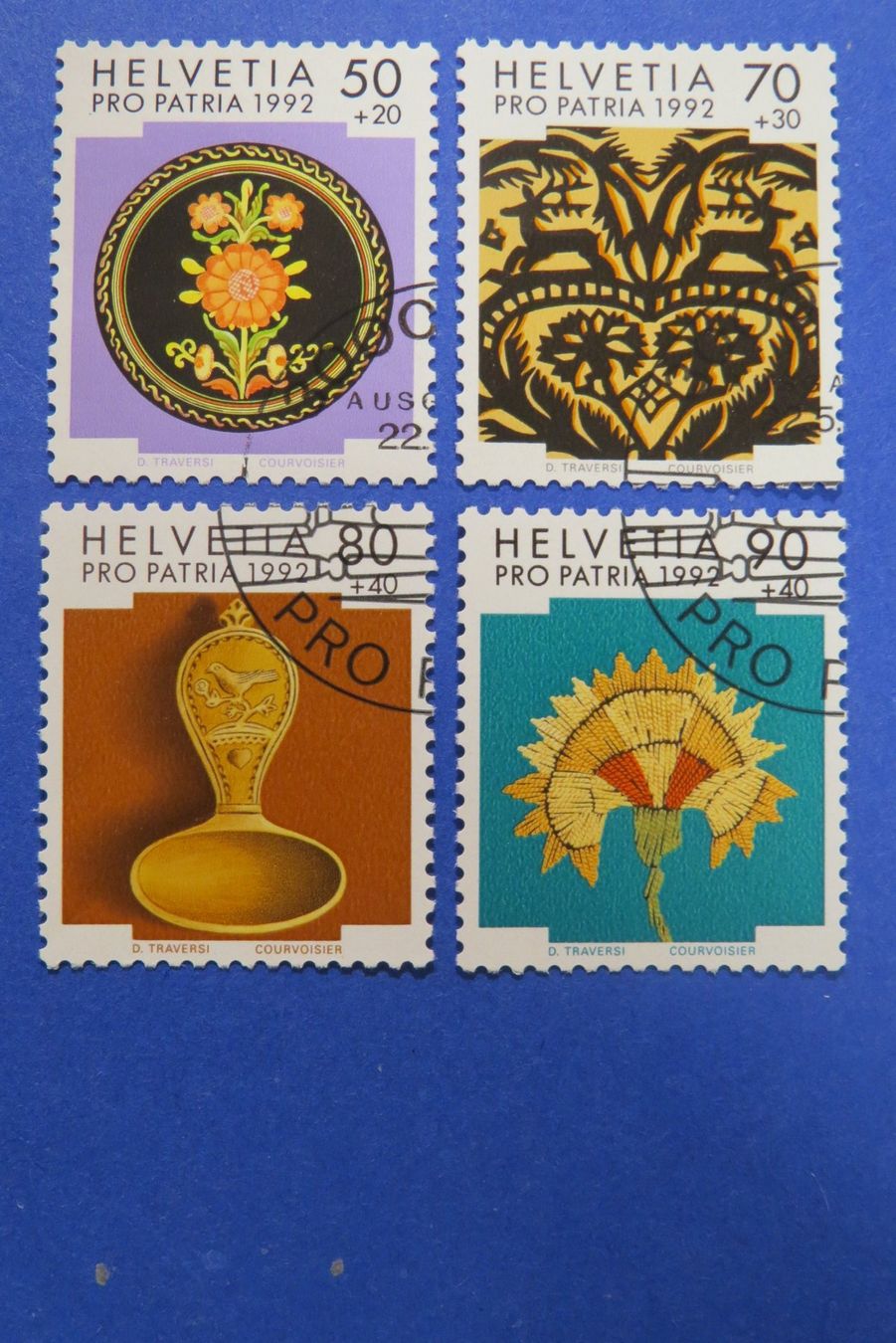 Tutti i francobolli: Serie Pro Patria 1992 - off.Ersttag-Eckstempel BERN – Usato da Brunnen venduto da Kumari