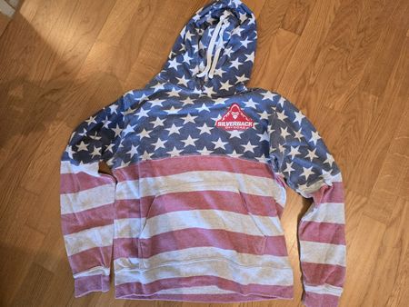 USA Flag Hoodie Gr. M Unisex Vintage Style Kapuzenpulli