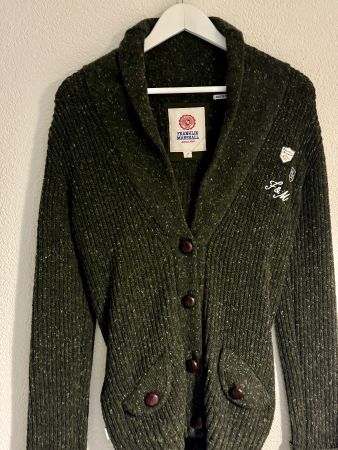 Dunkelgrüne Strickjacke, FRANKLIN MARSHALL, Damen, Grösse 36