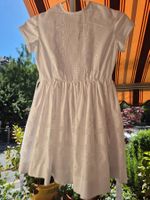 Sommerkleid Kinder, Weiss, Gr. 128 Stickerei Blumen Top