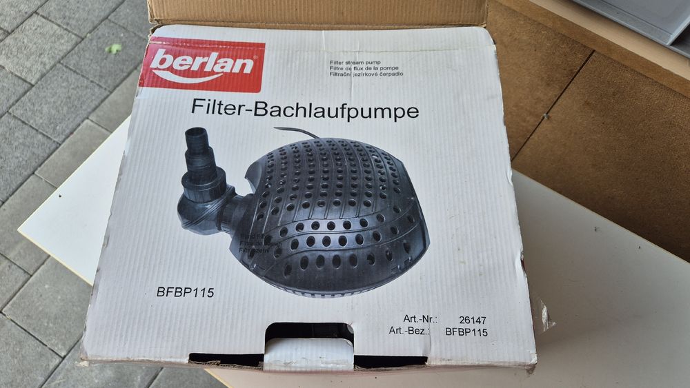 Berlan Filter-Bachlaufpumpe BFBP115 neuwertig (Neu und originalverpackt ...