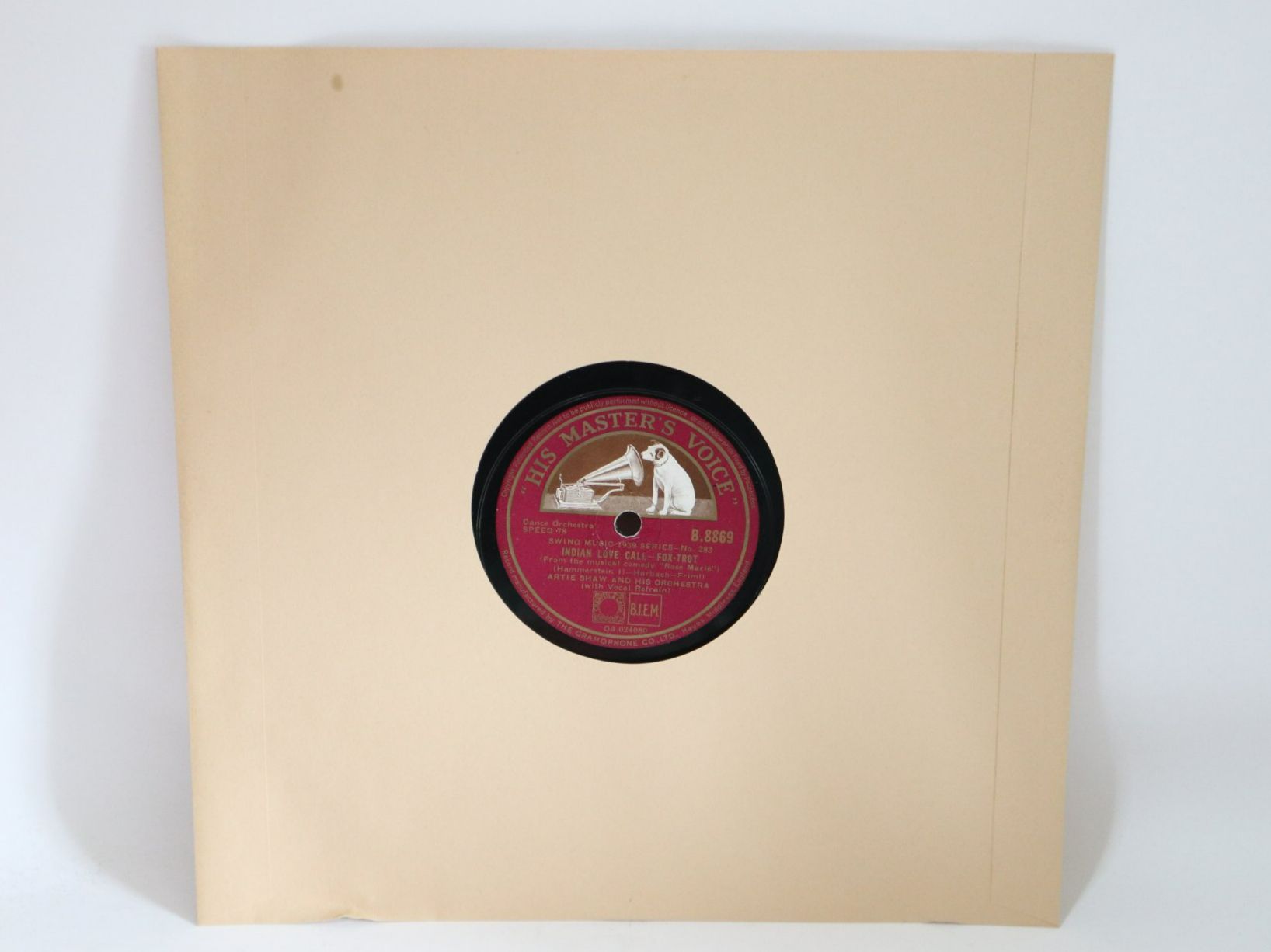 Dischi in vinile: Schellack Artie Shaw Indian Love Call / Nightmare – Usato da Eschenbach SG venduto da Astalavista