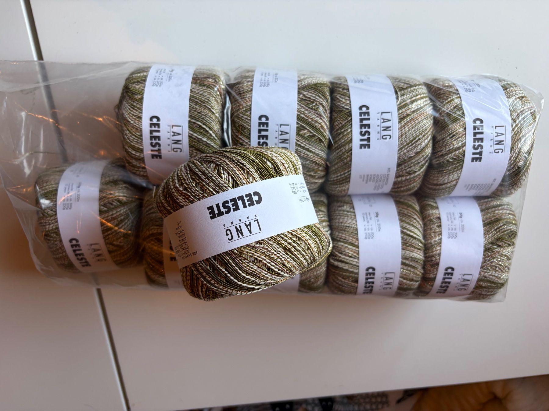 Lang Yarns Lana: 10 Knäuel Celeste Langyarns – Nuovo e nell'imballaggio originale da Büsserach venduto da bor_s88m