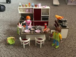 Playmobil Küche mit Familie und Zubehör, Top Zustand