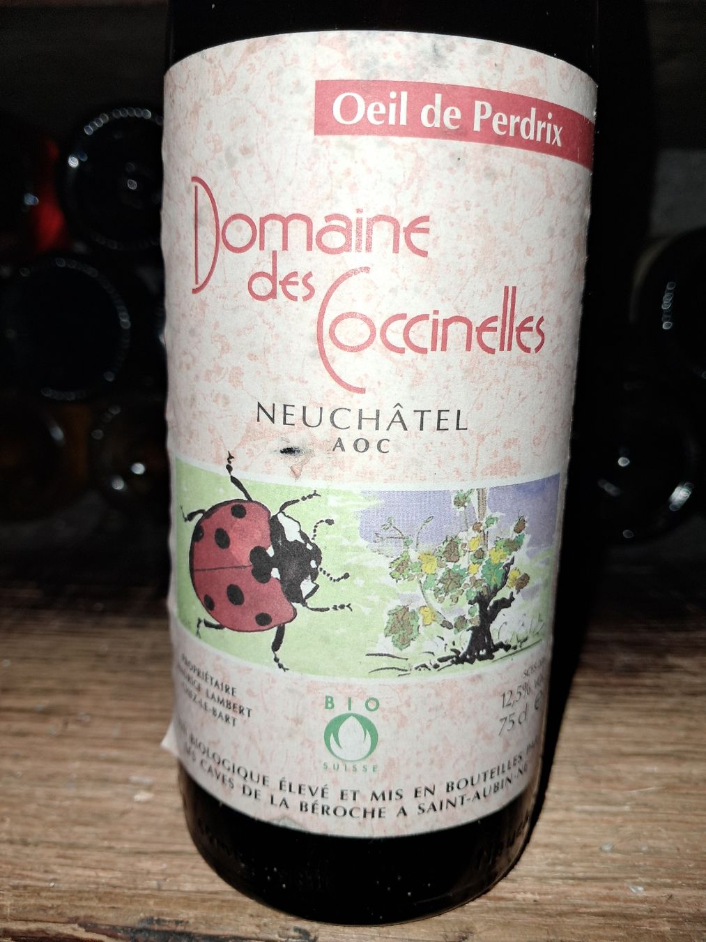 Vino: Domaine des coccinelles Oeil-de-perdrix 2001 – Nuovo e nell'imballaggio originale da Le locle venduto da juliensaran