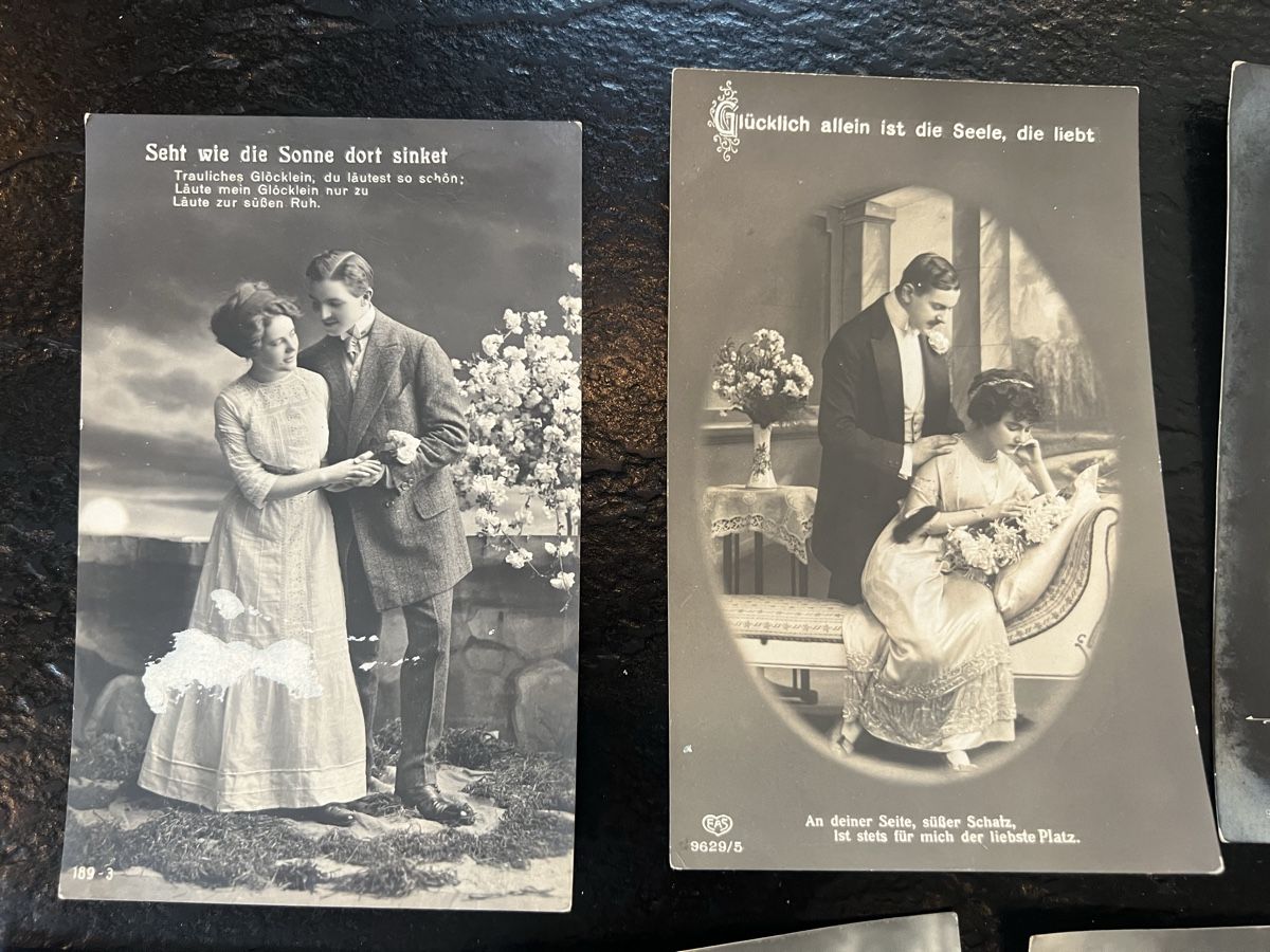 Alle Briefmarken: 6 alte Ansichtskarten Schweiz belleepoque liebe – Gebraucht aus Laufen von Belezza 3