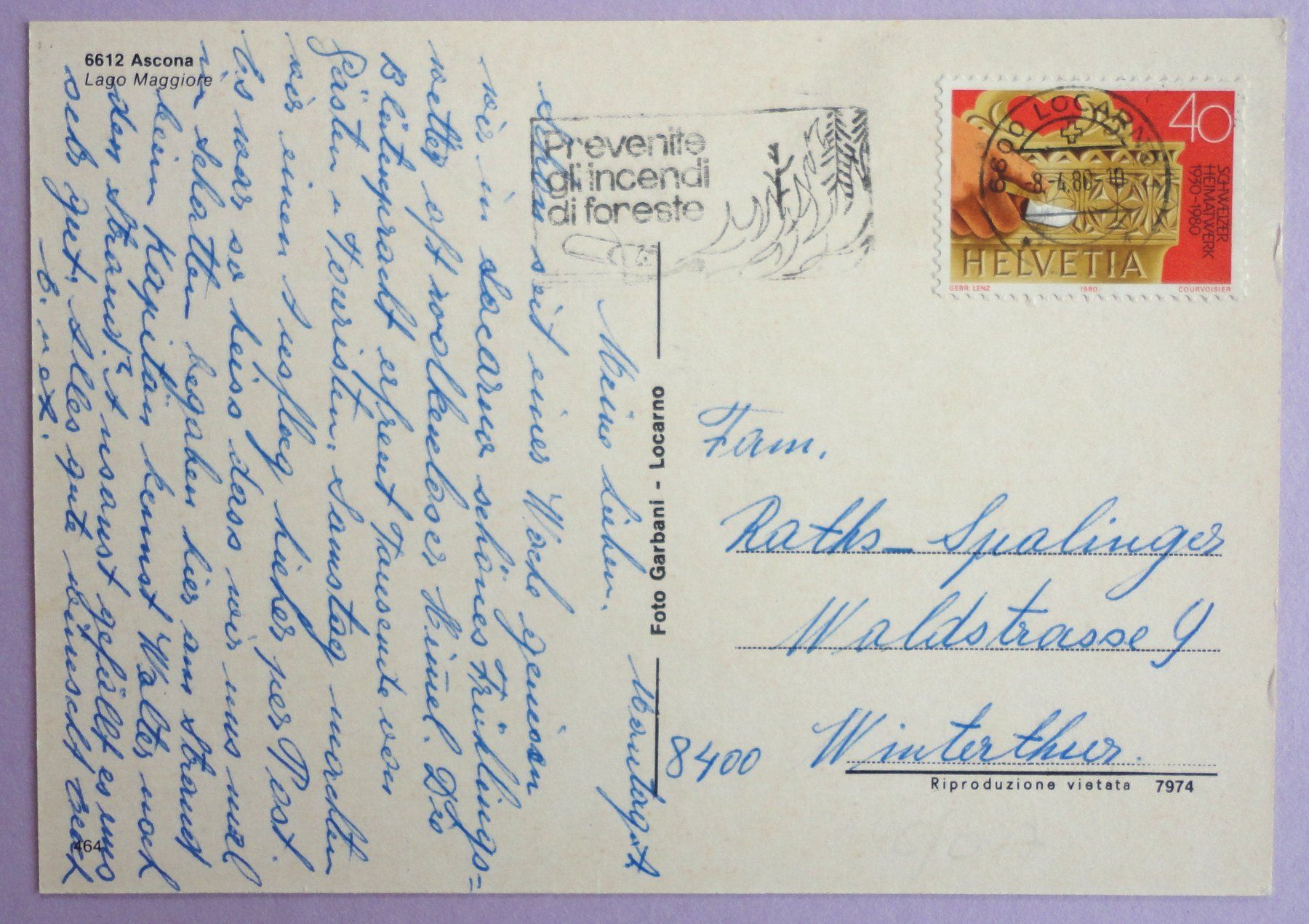 Cartes postales: Ascona - Lago Maggiore – D'occasion à Fétigny par Billy2miny 1