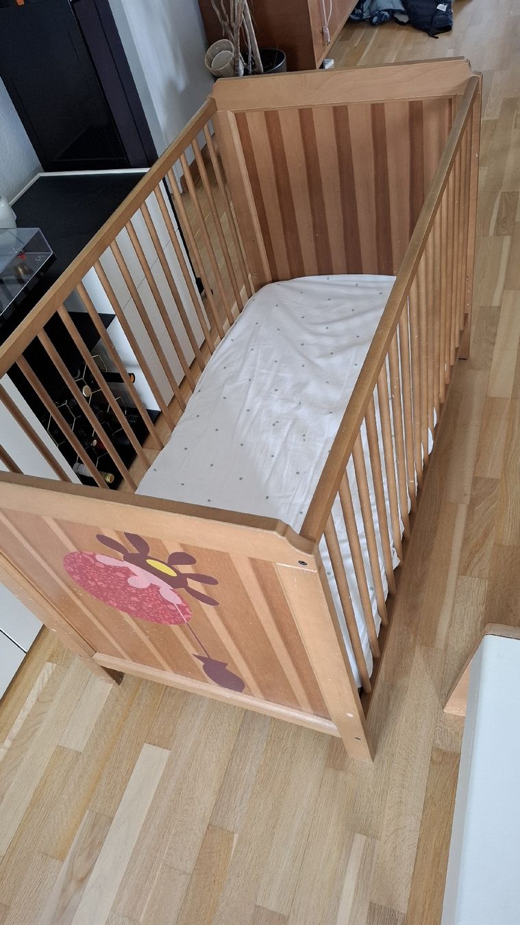 Ikea Letti: Kinderbett mit Matratze und Bettwäsche – Usato da Dietikon venduto da Lebener1 3