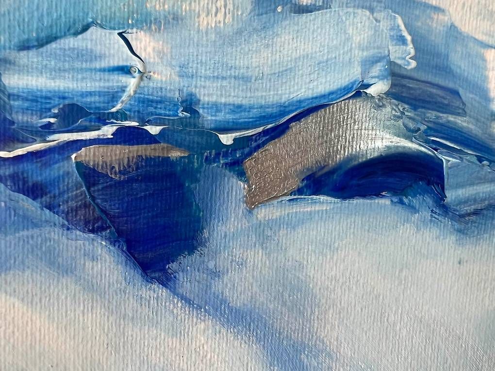 Dipinti: Acrylbild 60x20cm blau – Nuovo e nell'imballaggio originale da Urdorf venduto da manuela4 3