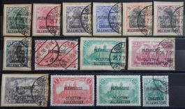Deutsches Reich Allenstein ex. Kat. 1-14 */gest. 1920