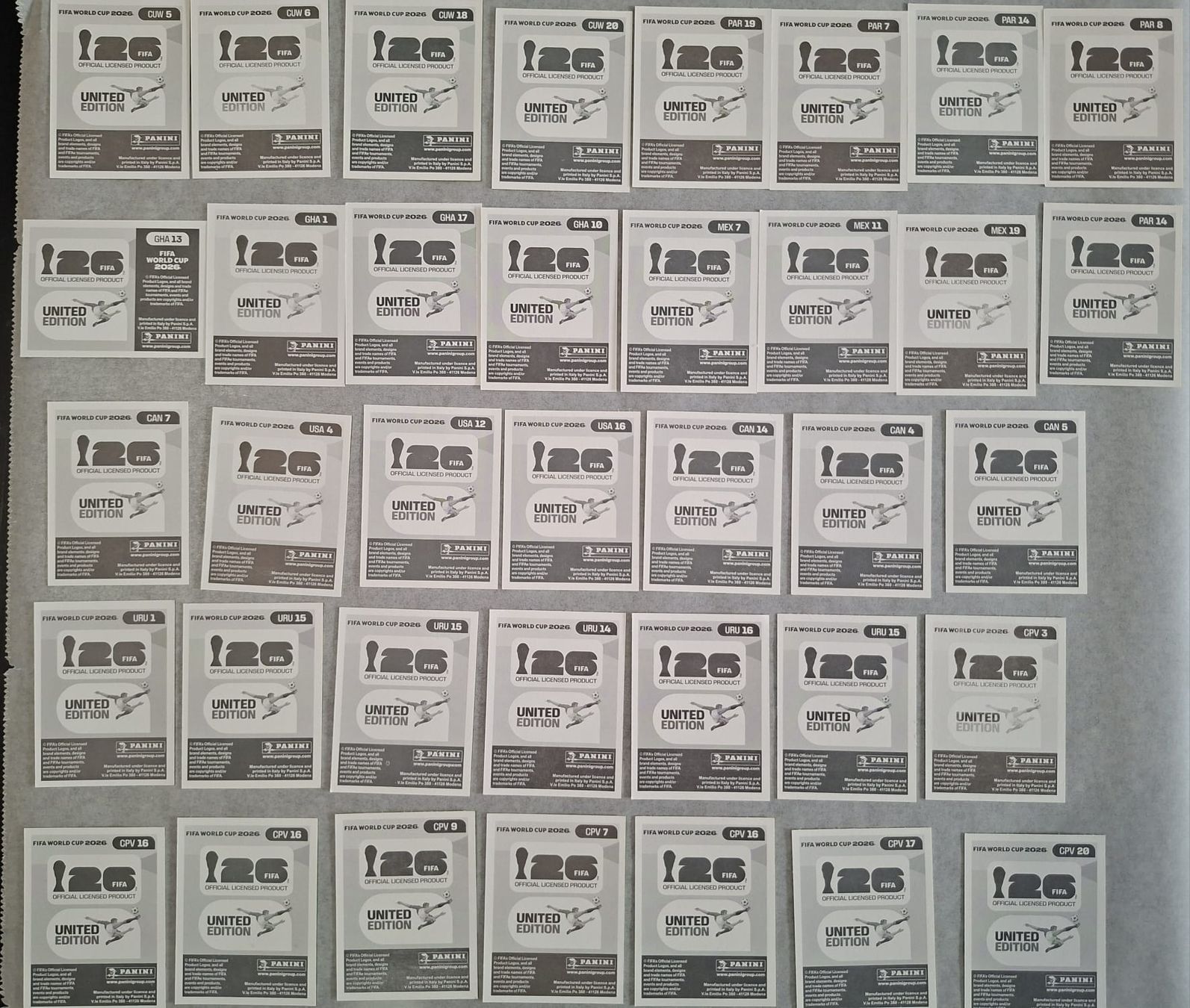 Panini Carte collezionabili: Bundle 220+ Stickers Panini World Cup 2026 + 30 Voucher Code – Nuovo e nell'imballaggio originale da Uvrier venduto da har_5k9n 5