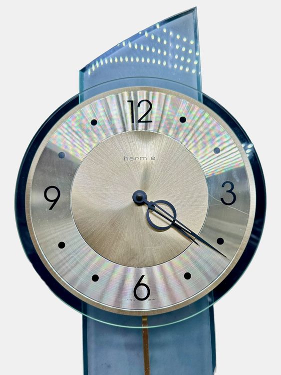 Horloge mural pendule HERMLE quartz en verre et laiton Kaufen auf Ricardo