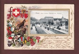 BASEL - Neue mittlere Rheinbrücke - 1909 Präge