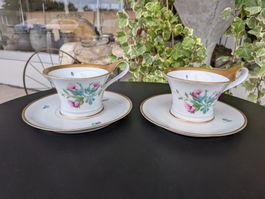 2 Rosenthal Tee - oder Kaffeetassen mit Unterteller
