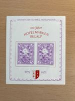 Schweiz 1973 Vignette 100 Jahre Hotelmarken BELALP