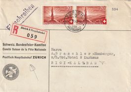Zu. Nr. B16 im Paar auf R-Brief