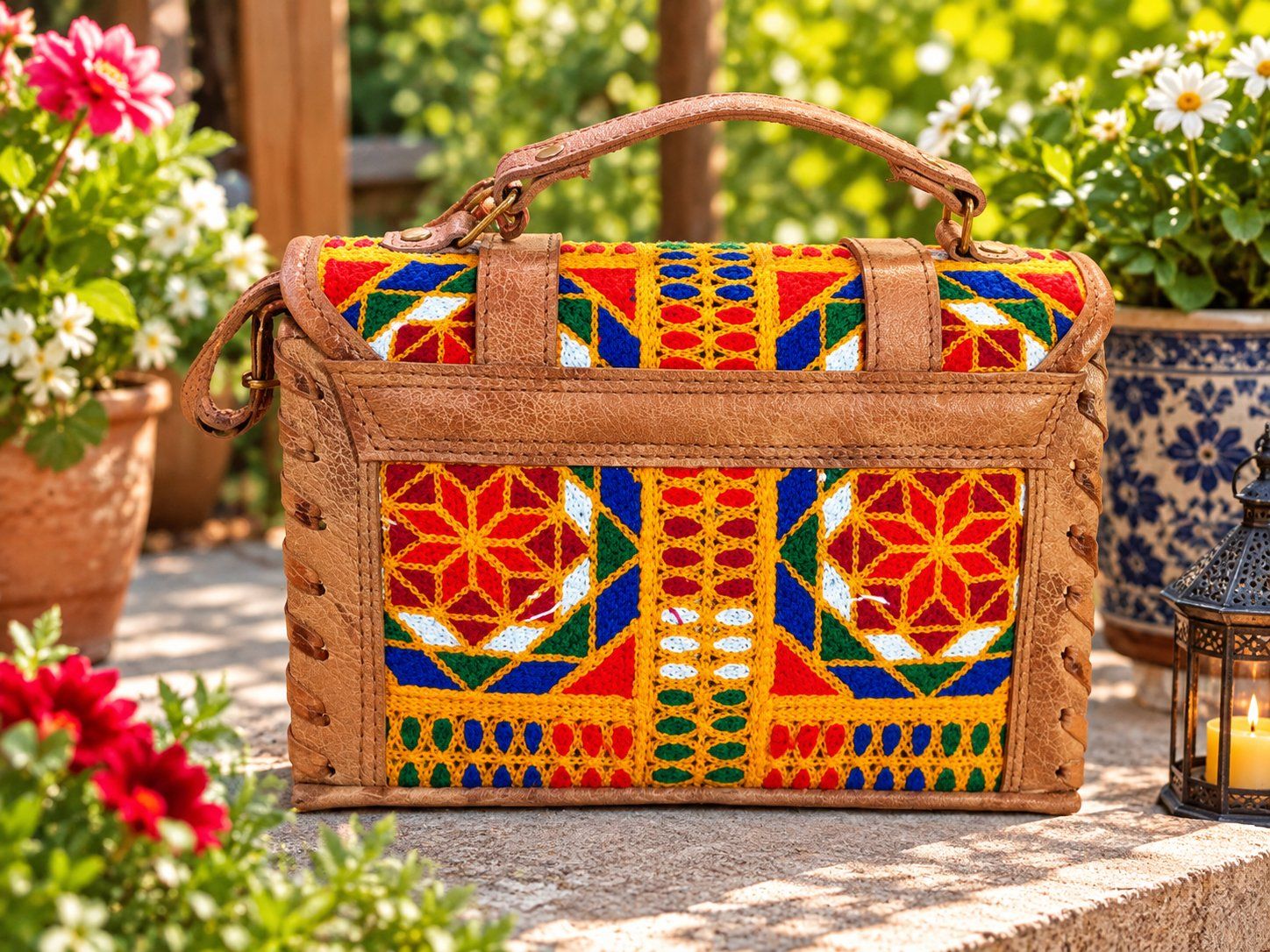 Borse da donna: Ledertasche mit Stoffeinsatz klein neuwertig – Nuovo e nell'imballaggio originale da Uitikon Waldegg venduto da Yasin 1