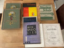Konvolut alte Notenbücher / Klaviernoten / Akkordeon