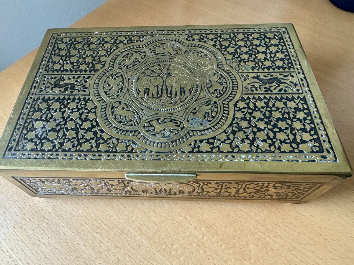 Barattoli: Messing Schmuckschatulle Antik Vintage Box – Usato da Zürich venduto da pilatus777